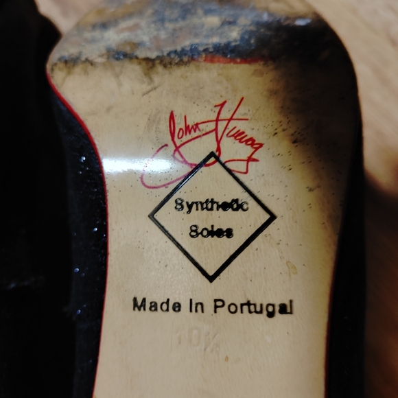 Black sparkly Fluevog pumps - Picture 2 of 5